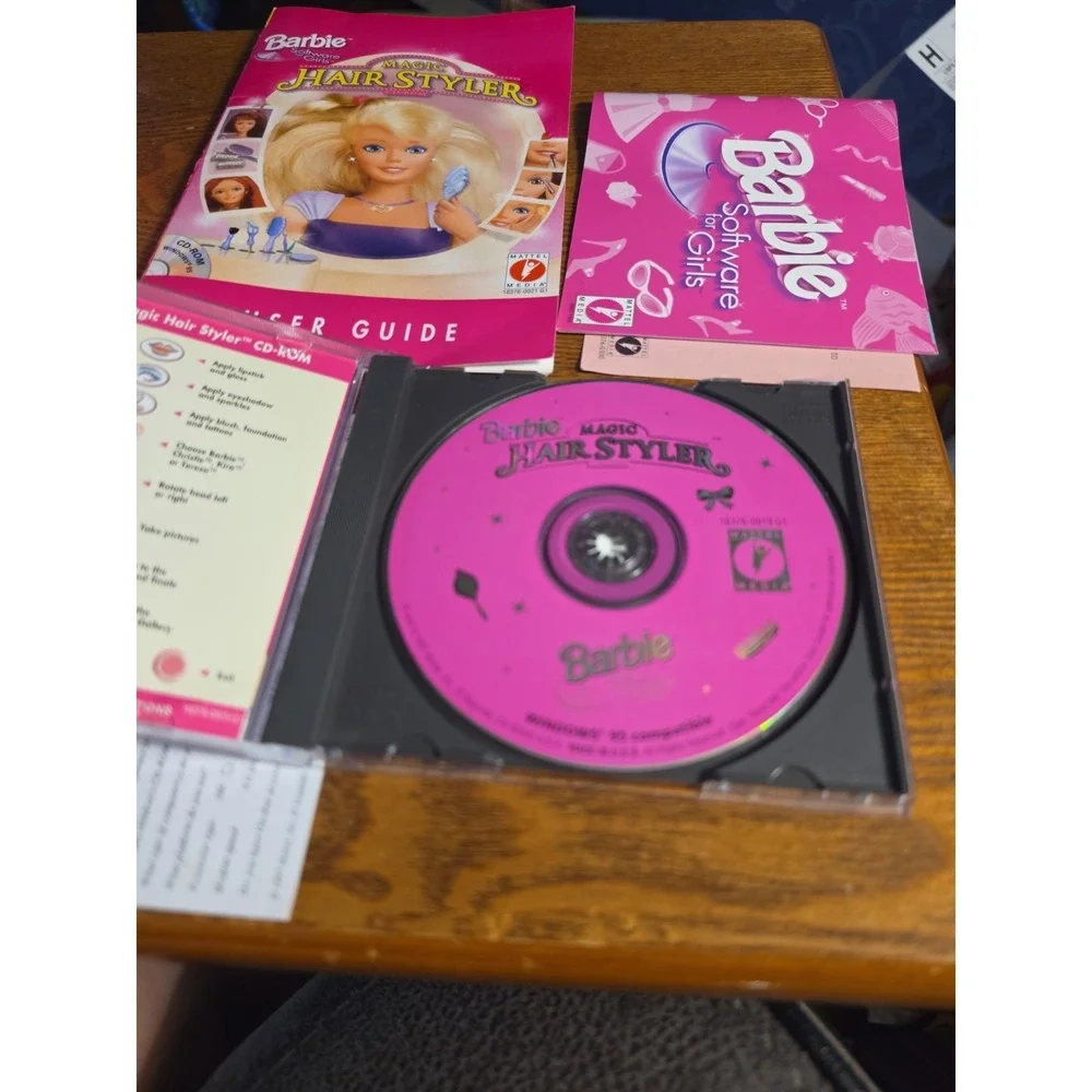 Vtg Big Box Barbie Magic Hair Styler - Windows PC CD-ROM Game 1997